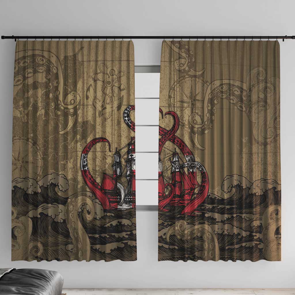 Danish Empire Window Curtain Denmark Norway Union And Kraken - Wonder Print Shop