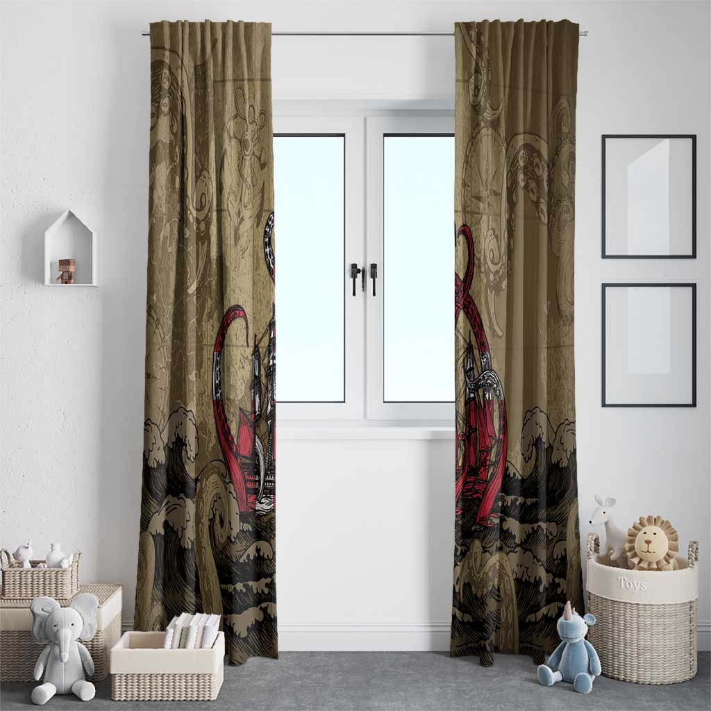 Danish Empire Window Curtain Denmark Norway Union And Kraken - Wonder Print Shop