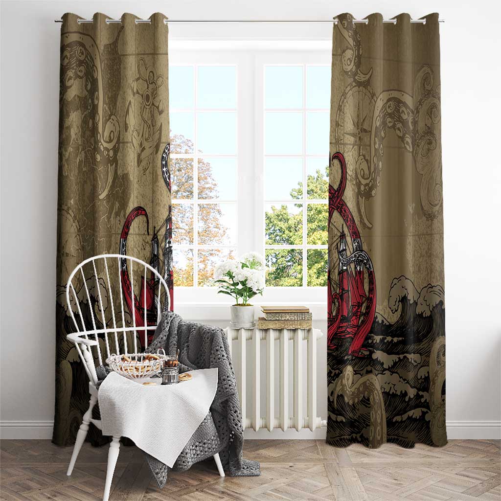 Danish Empire Window Curtain Denmark Norway Union And Kraken - Wonder Print Shop