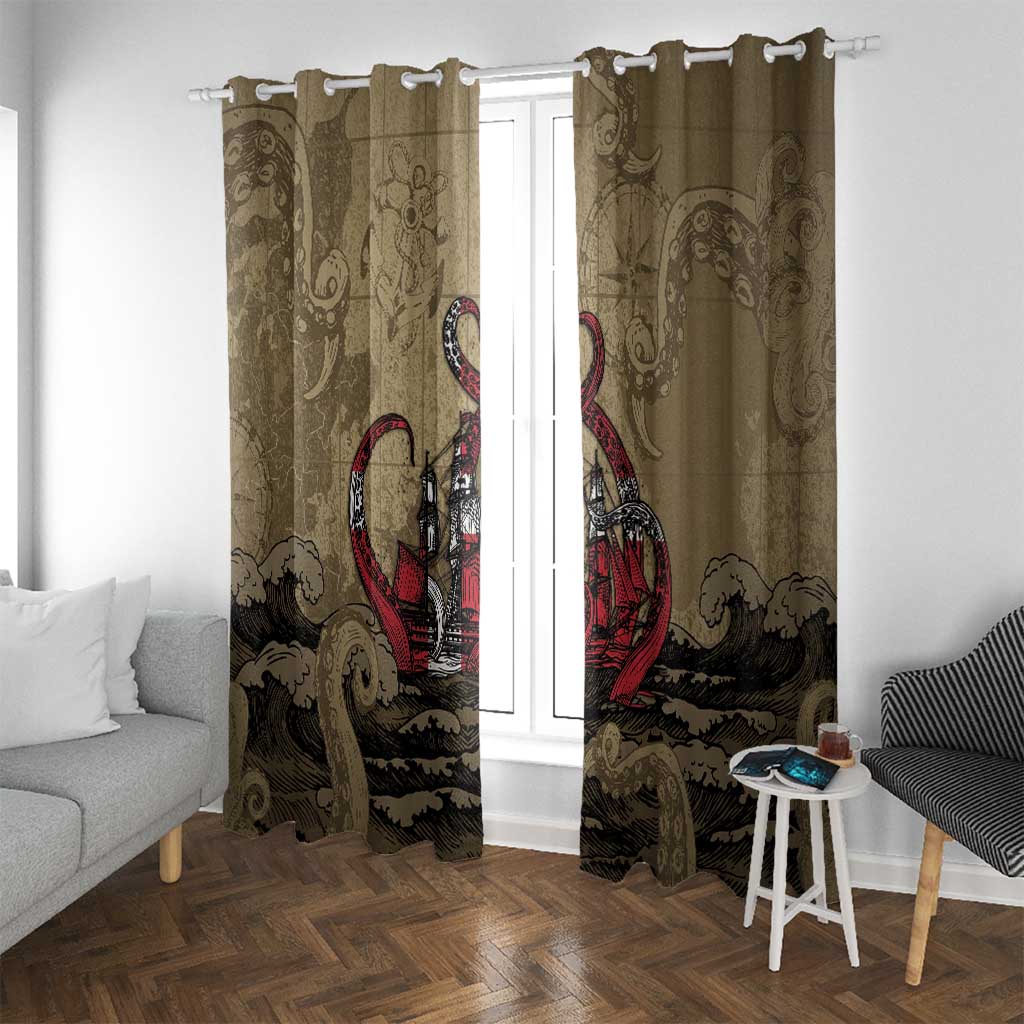 Danish Empire Window Curtain Denmark Norway Union And Kraken - Wonder Print Shop