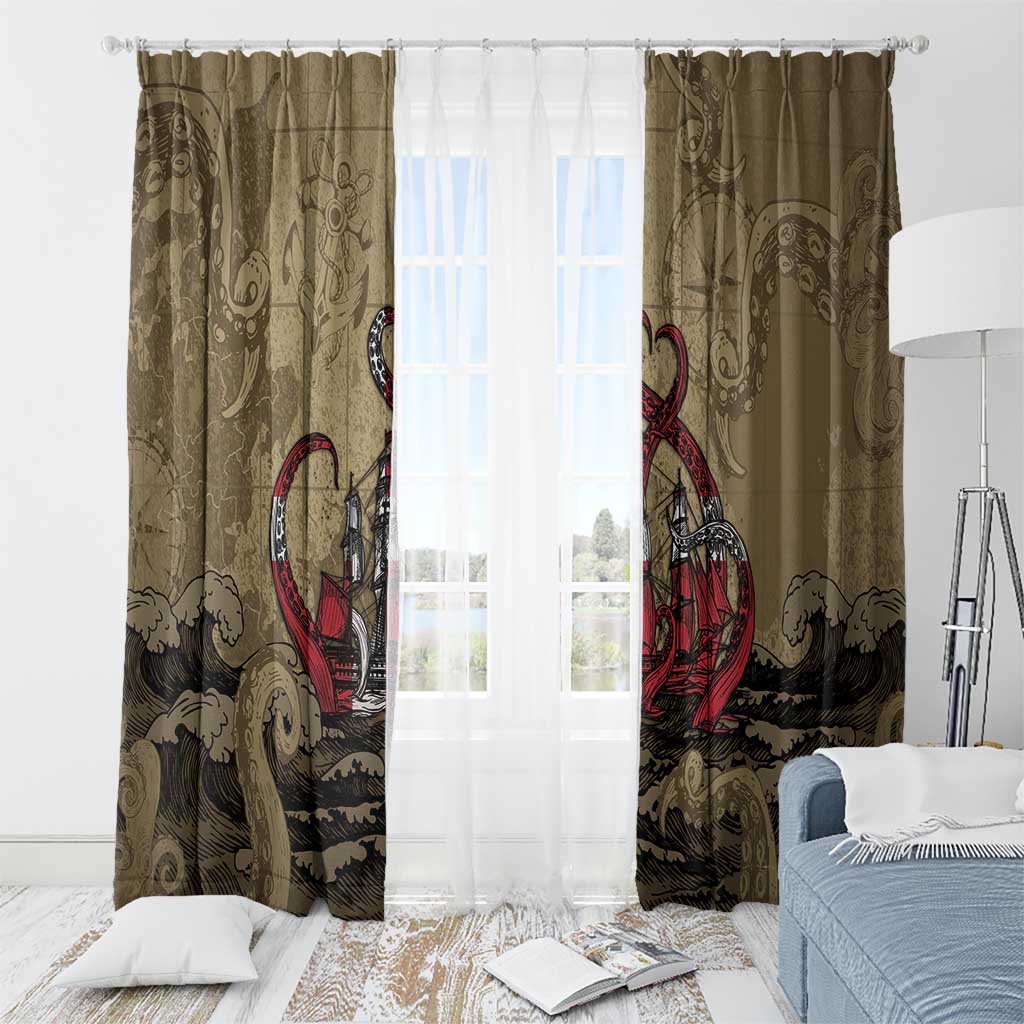 Danish Empire Window Curtain Denmark Norway Union And Kraken - Wonder Print Shop