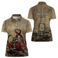 Danish Empire Women Polo Shirt Denmark Norway Union And Kraken - Wonder Print Shop
