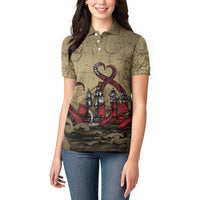 Danish Empire Women Polo Shirt Denmark Norway Union And Kraken - Wonder Print Shop