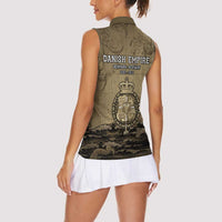 Danish Empire Women Sleeveless Polo Shirt Denmark Norway Union And Kraken - Wonder Print Shop