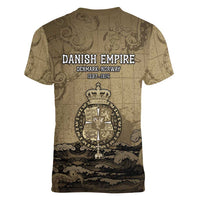 Danish Empire Women V-Neck T-Shirt Denmark Norway Union And Kraken - Wonder Print Shop