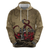 Danish Empire Zip Hoodie Denmark Norway Union And Kraken - Wonder Print Shop