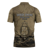 Danish Empire Zipper Polo Shirt Denmark Norway Union And Kraken - Wonder Print Shop