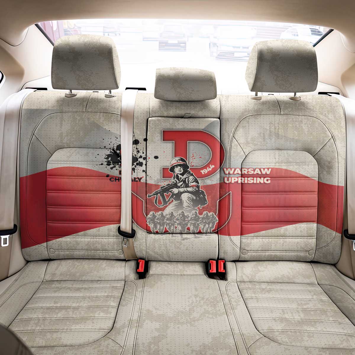 Polish Warsaw Uprising Back Car Seat Cover 63 Days Of Glory