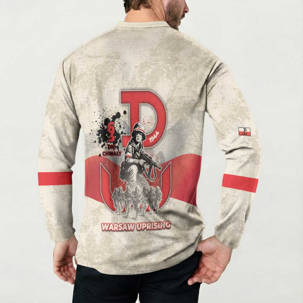 Polish Warsaw Uprising Button Sweatshirt 63 Days Of Glory