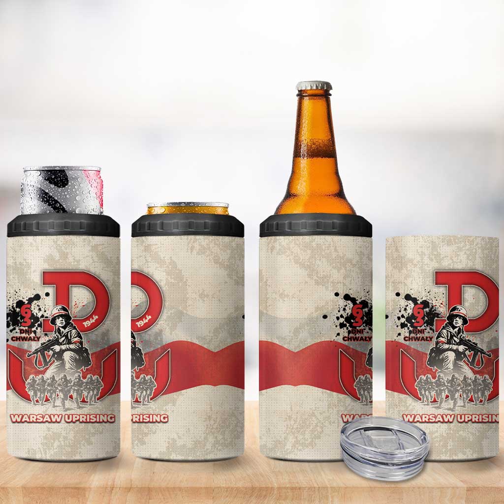 Polish Warsaw Uprising 4 in 1 Can Cooler Tumbler 63 Days Of Glory