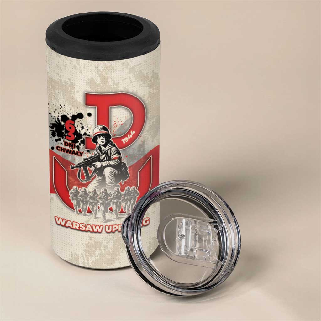 Polish Warsaw Uprising 4 in 1 Can Cooler Tumbler 63 Days Of Glory