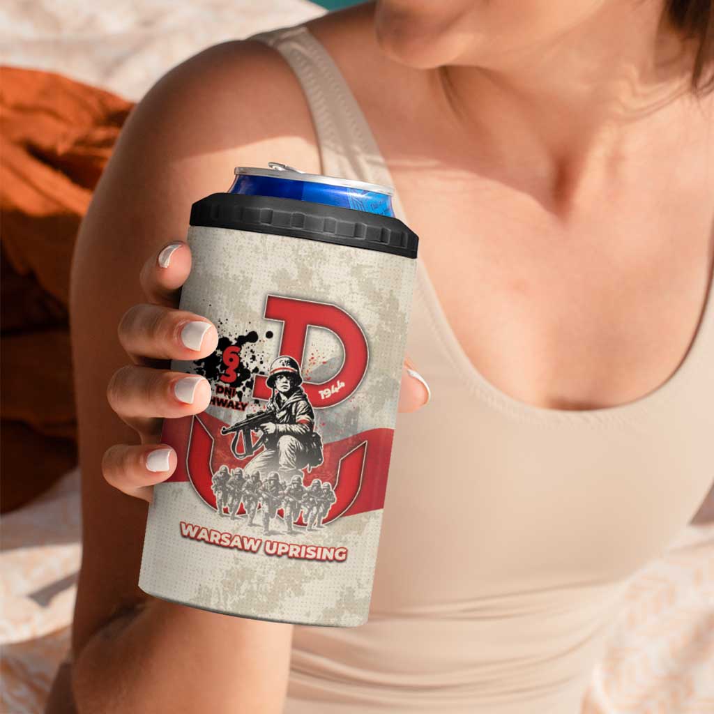 Polish Warsaw Uprising 4 in 1 Can Cooler Tumbler 63 Days Of Glory