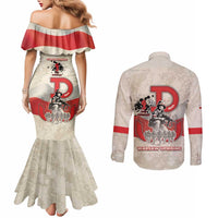Polish Warsaw Uprising Couples Matching Mermaid Dress and Long Sleeve Button Shirt 63 Days Of Glory