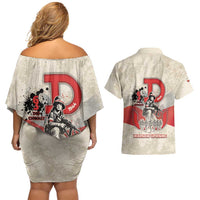 Polish Warsaw Uprising Couples Matching Off Shoulder Short Dress and Hawaiian Shirt 63 Days Of Glory