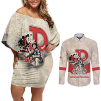 Polish Warsaw Uprising Couples Matching Off Shoulder Short Dress and Long Sleeve Button Shirt 63 Days Of Glory