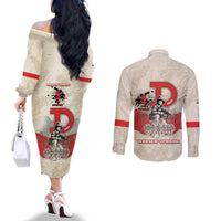 Polish Warsaw Uprising Couples Matching Off The Shoulder Long Sleeve Dress and Long Sleeve Button Shirt 63 Days Of Glory