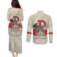 Polish Warsaw Uprising Couples Matching Puletasi and Long Sleeve Button Shirt 63 Days Of Glory
