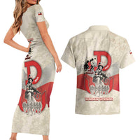 Polish Warsaw Uprising Couples Matching Short Sleeve Bodycon Dress and Hawaiian Shirt 63 Days Of Glory