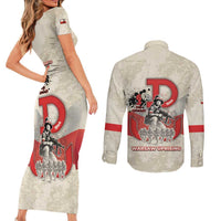 Polish Warsaw Uprising Couples Matching Short Sleeve Bodycon Dress and Long Sleeve Button Shirt 63 Days Of Glory