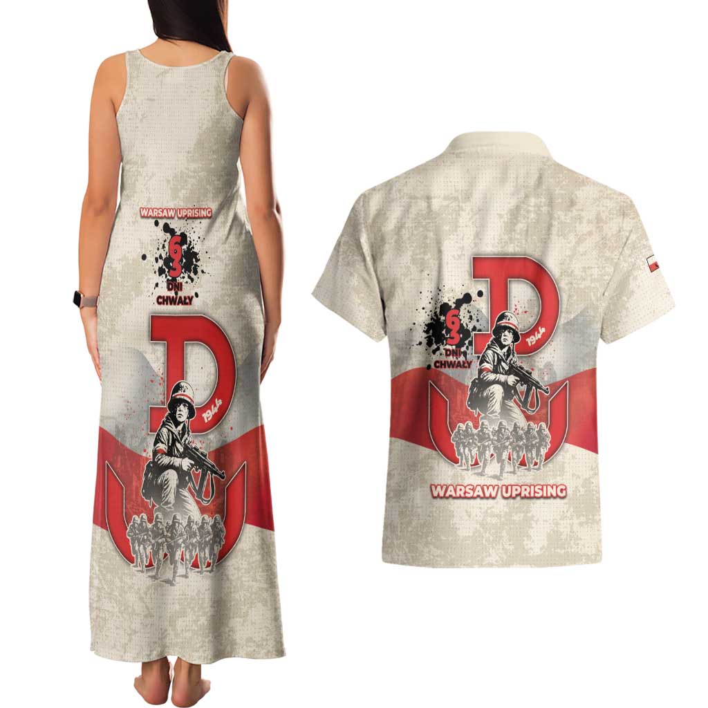 Polish Warsaw Uprising Couples Matching Tank Maxi Dress and Hawaiian Shirt 63 Days Of Glory