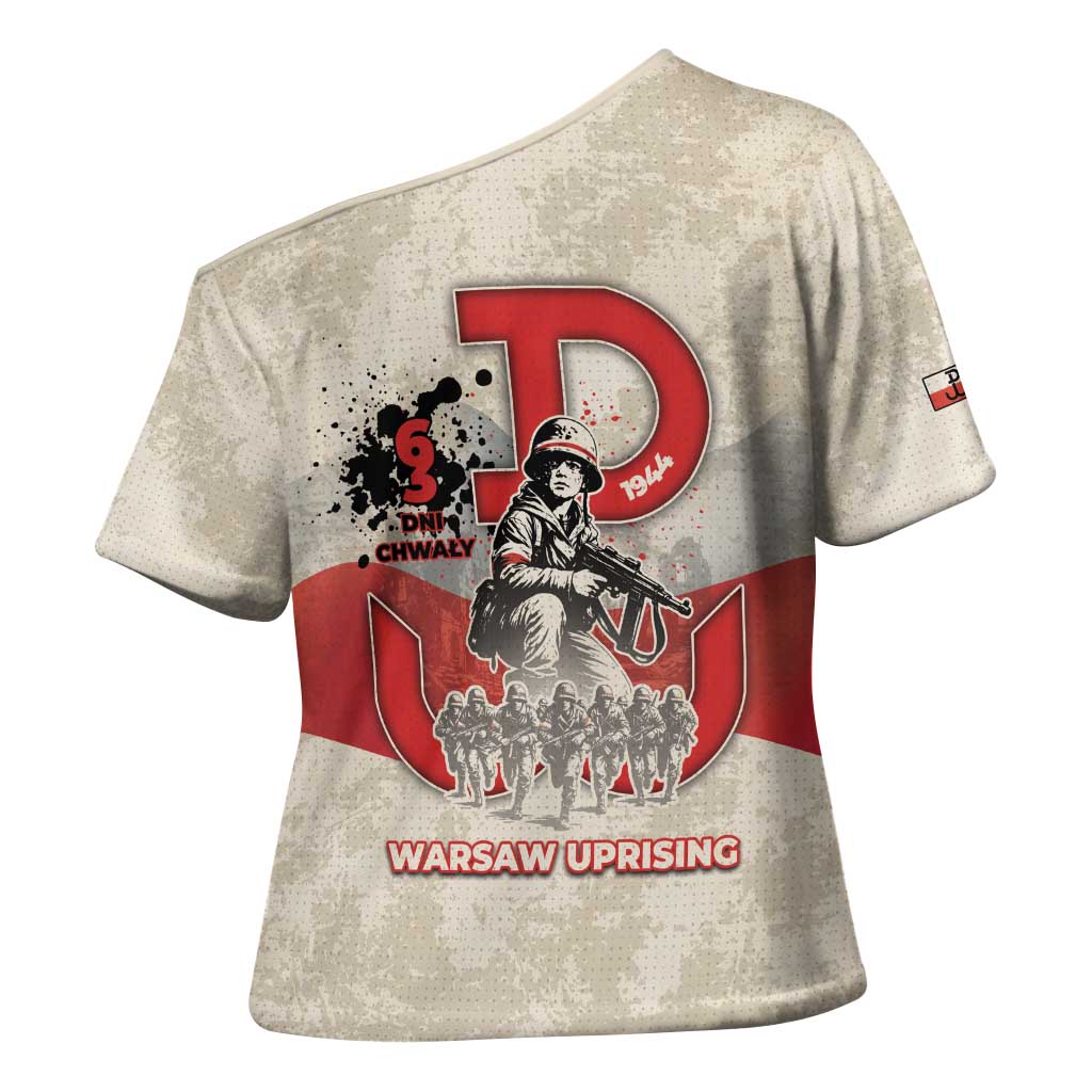 Polish Warsaw Uprising Cross Shoulder Shirt 63 Days Of Glory