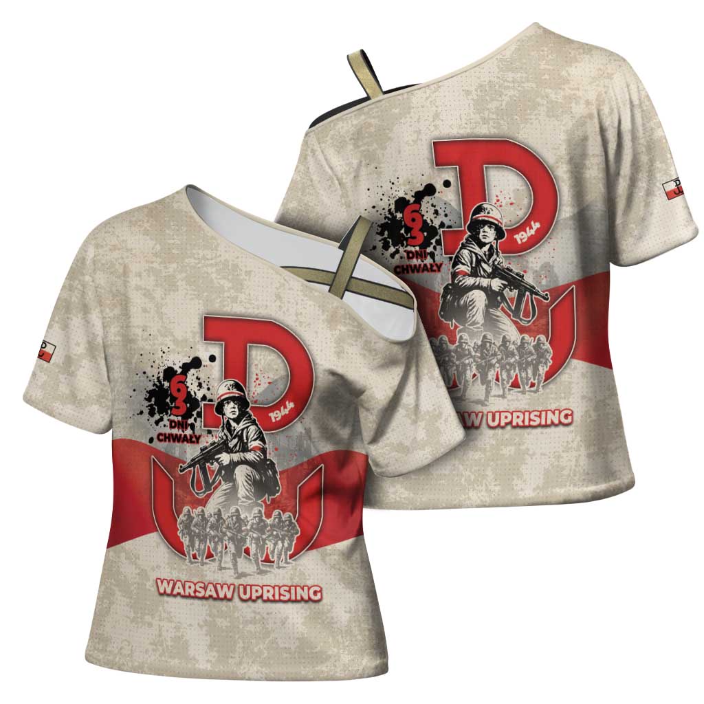 Polish Warsaw Uprising Cross Shoulder Shirt 63 Days Of Glory