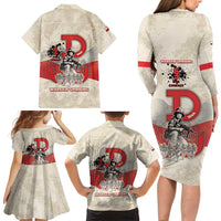 Polish Warsaw Uprising Family Matching Long Sleeve Bodycon Dress and Hawaiian Shirt 63 Days Of Glory