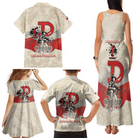 Polish Warsaw Uprising Family Matching Tank Maxi Dress and Hawaiian Shirt 63 Days Of Glory