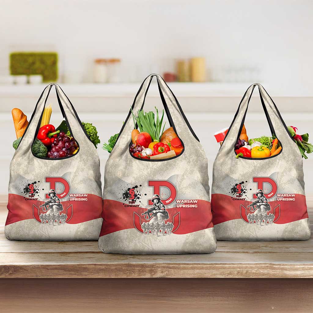 Polish Warsaw Uprising Grocery Bag 63 Days Of Glory