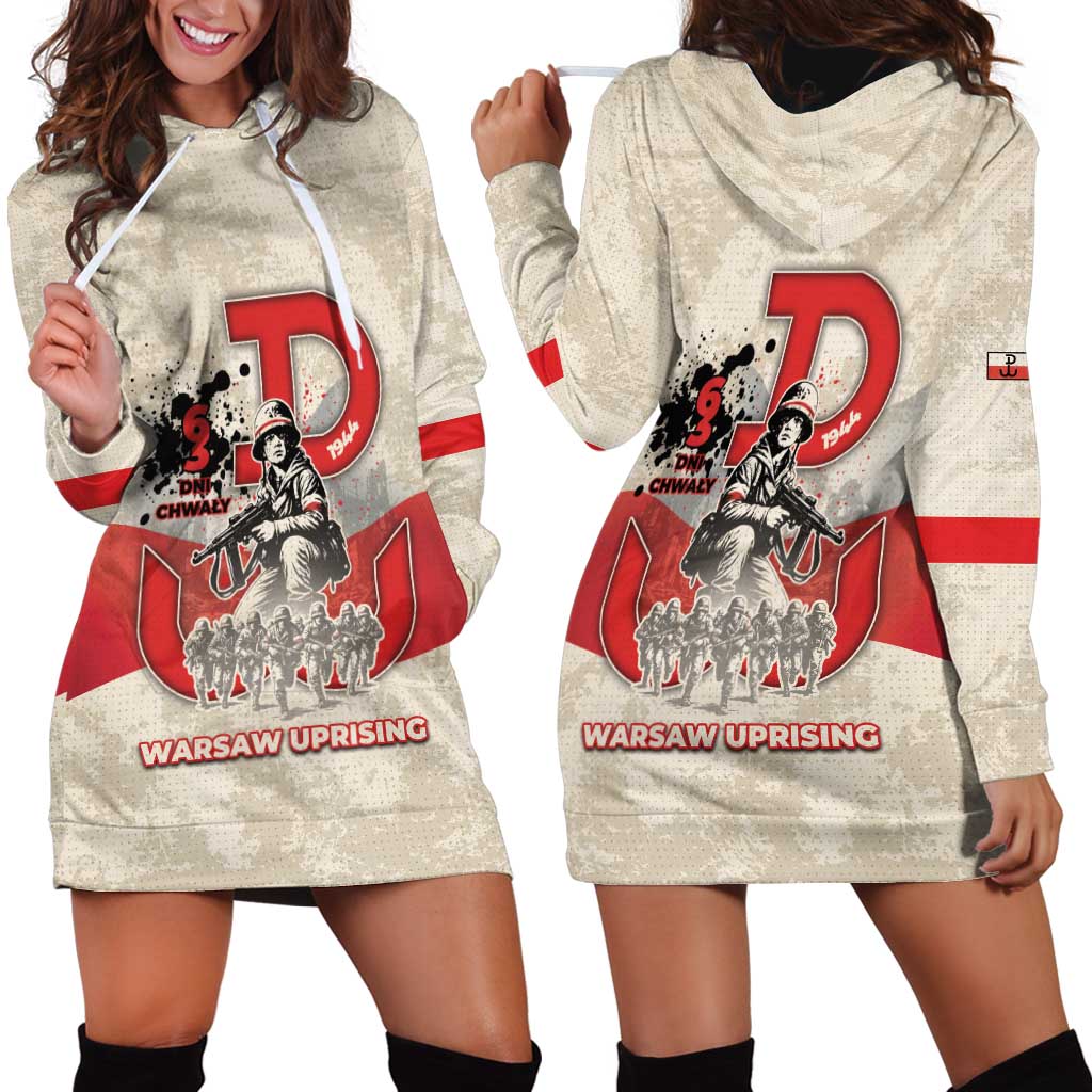 Polish Warsaw Uprising Hoodie Dress 63 Days Of Glory