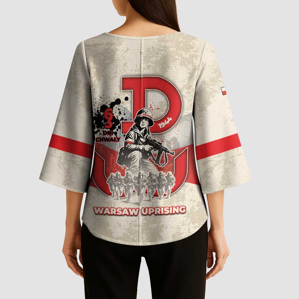Polish Warsaw Uprising Kimono Sleeve Blouse 63 Days Of Glory