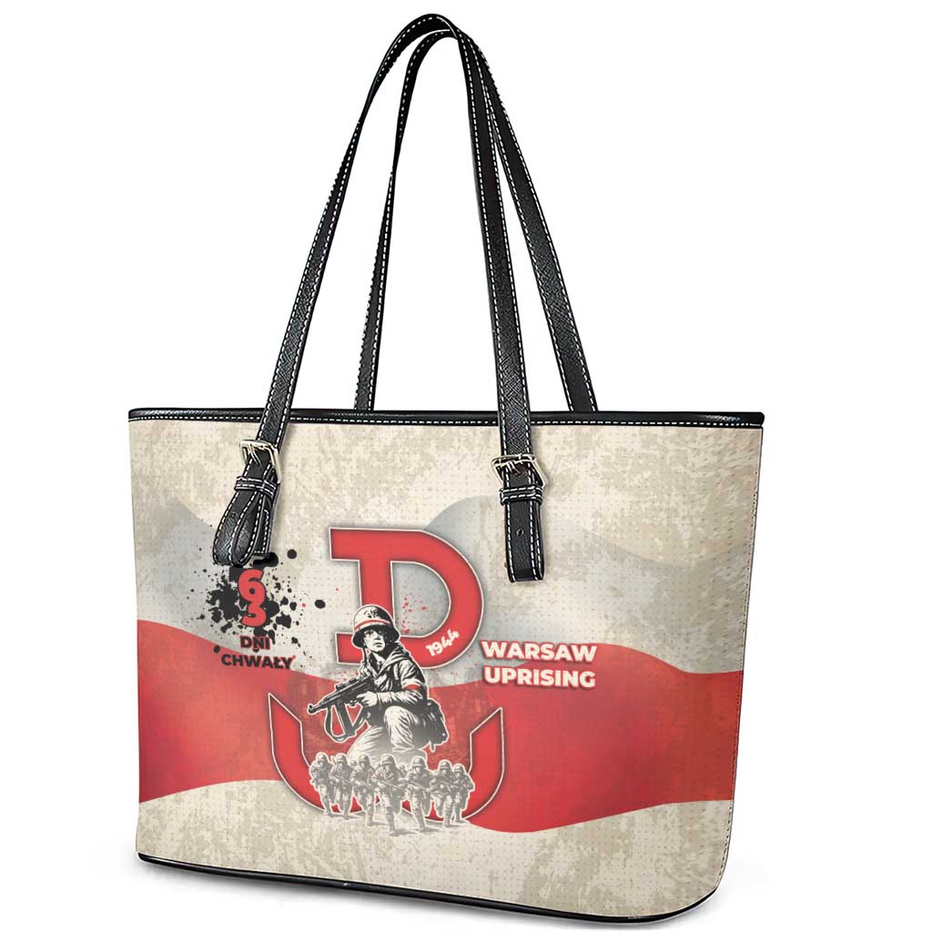 Polish Warsaw Uprising Leather Tote Bag 63 Days Of Glory