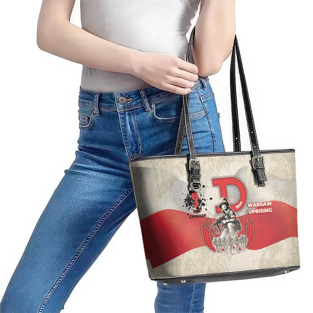 Polish Warsaw Uprising Leather Tote Bag 63 Days Of Glory