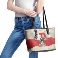 Polish Warsaw Uprising Leather Tote Bag 63 Days Of Glory