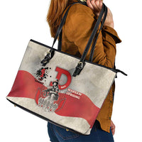Polish Warsaw Uprising Leather Tote Bag 63 Days Of Glory