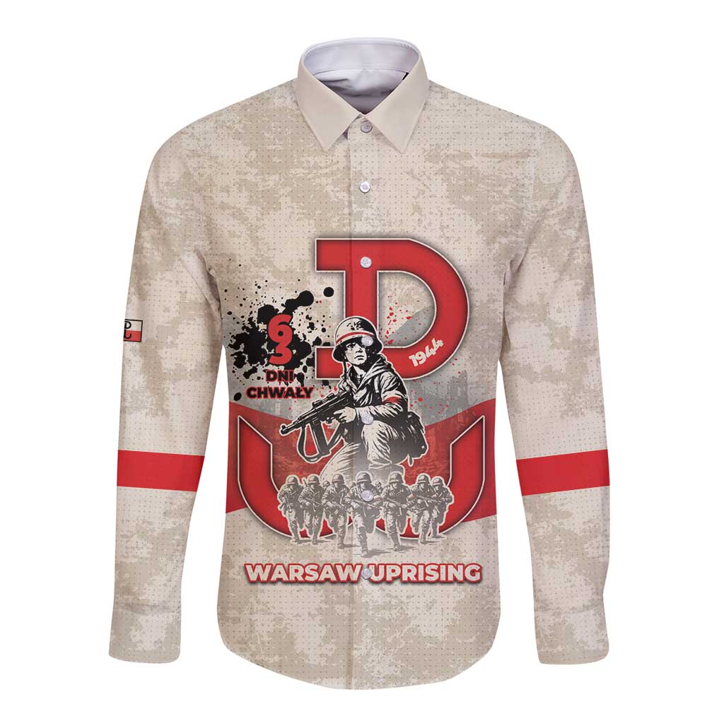 Polish Warsaw Uprising Long Sleeve Button Shirt 63 Days Of Glory