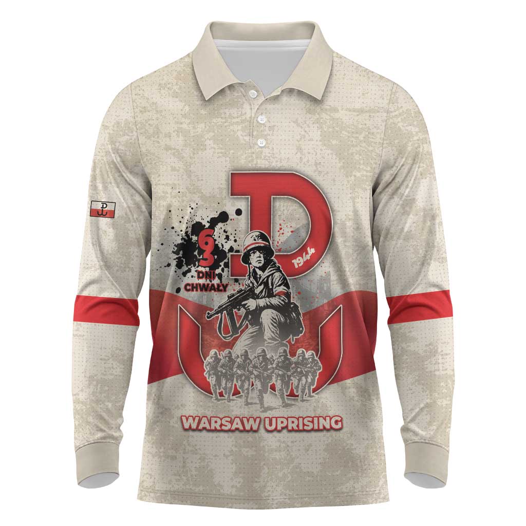 Polish Warsaw Uprising Long Sleeve Polo Shirt 63 Days Of Glory