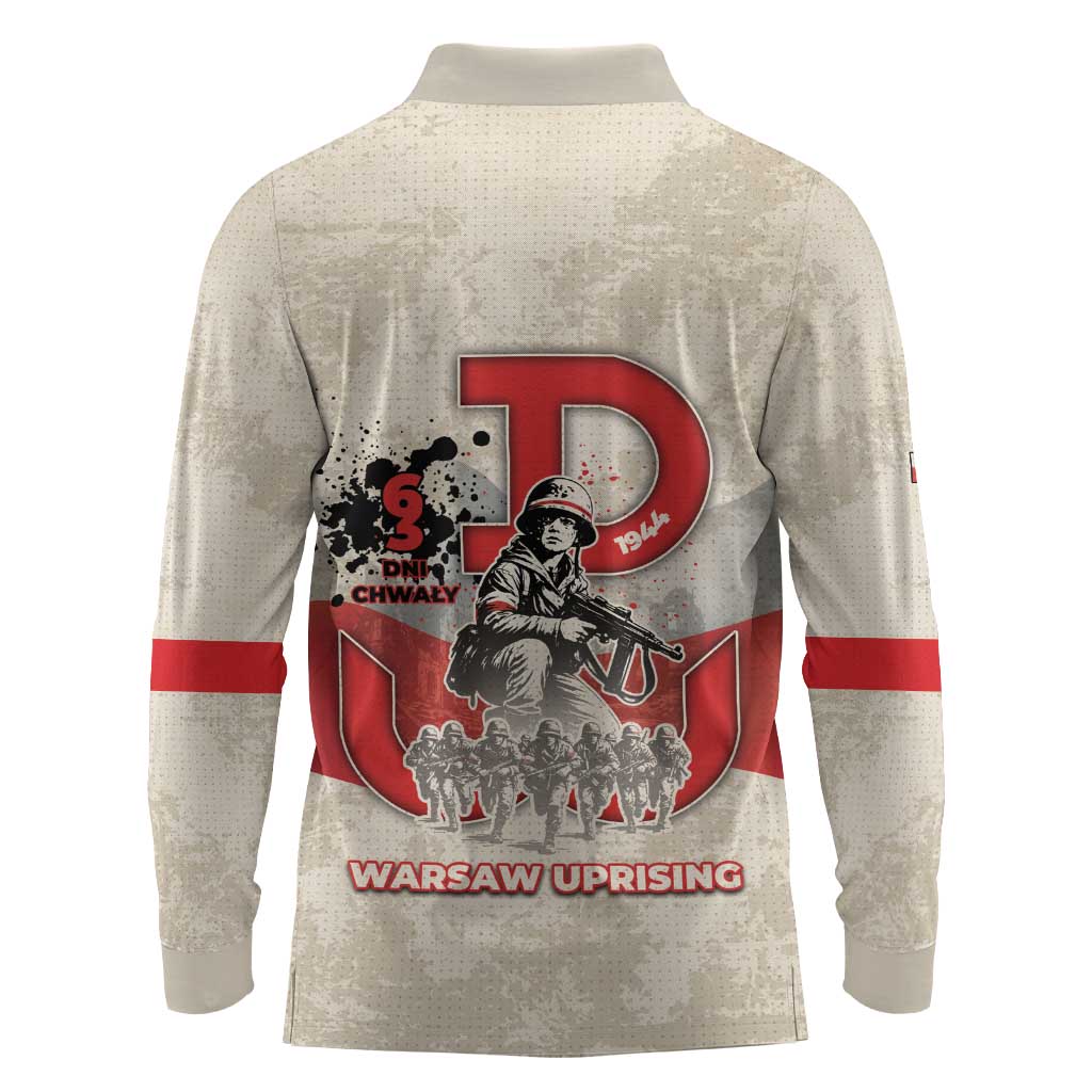 Polish Warsaw Uprising Long Sleeve Polo Shirt 63 Days Of Glory