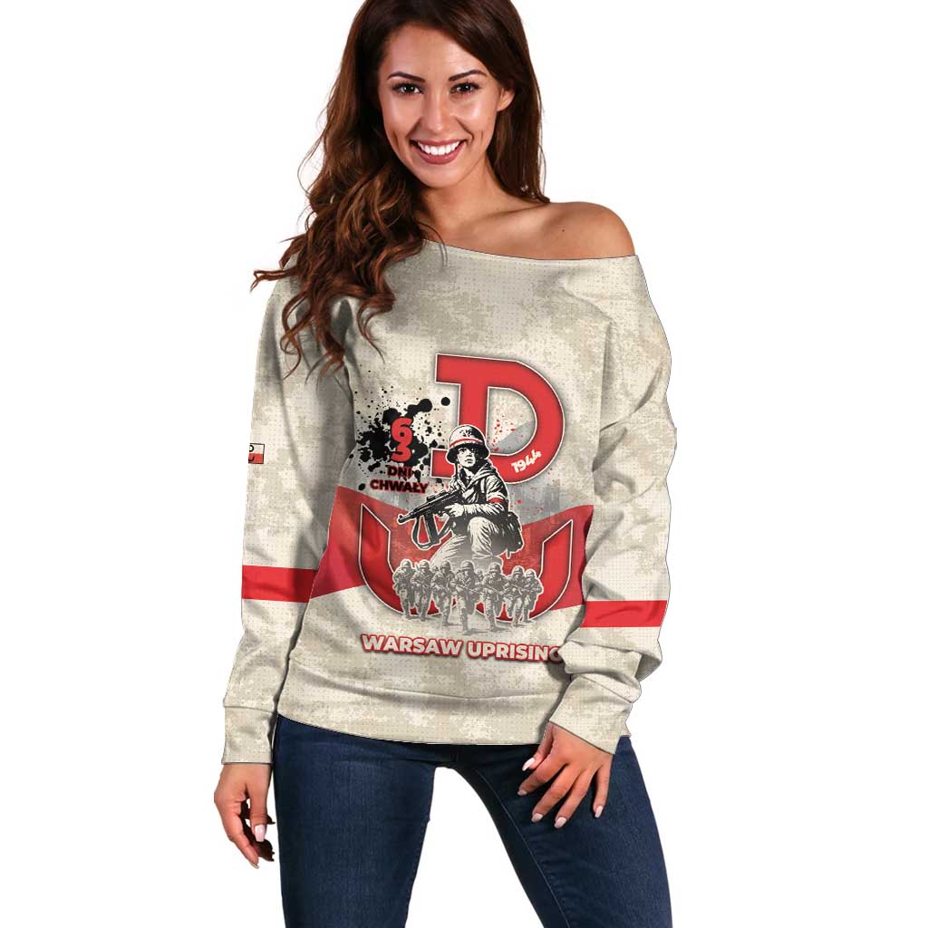 Polish Warsaw Uprising Off Shoulder Sweater 63 Days Of Glory