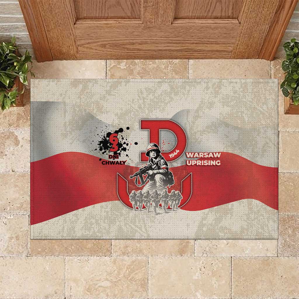 Polish Warsaw Uprising Rubber Doormat 63 Days Of Glory