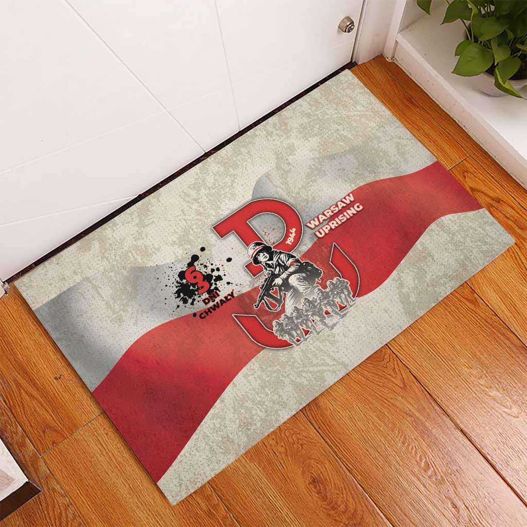 Polish Warsaw Uprising Rubber Doormat 63 Days Of Glory