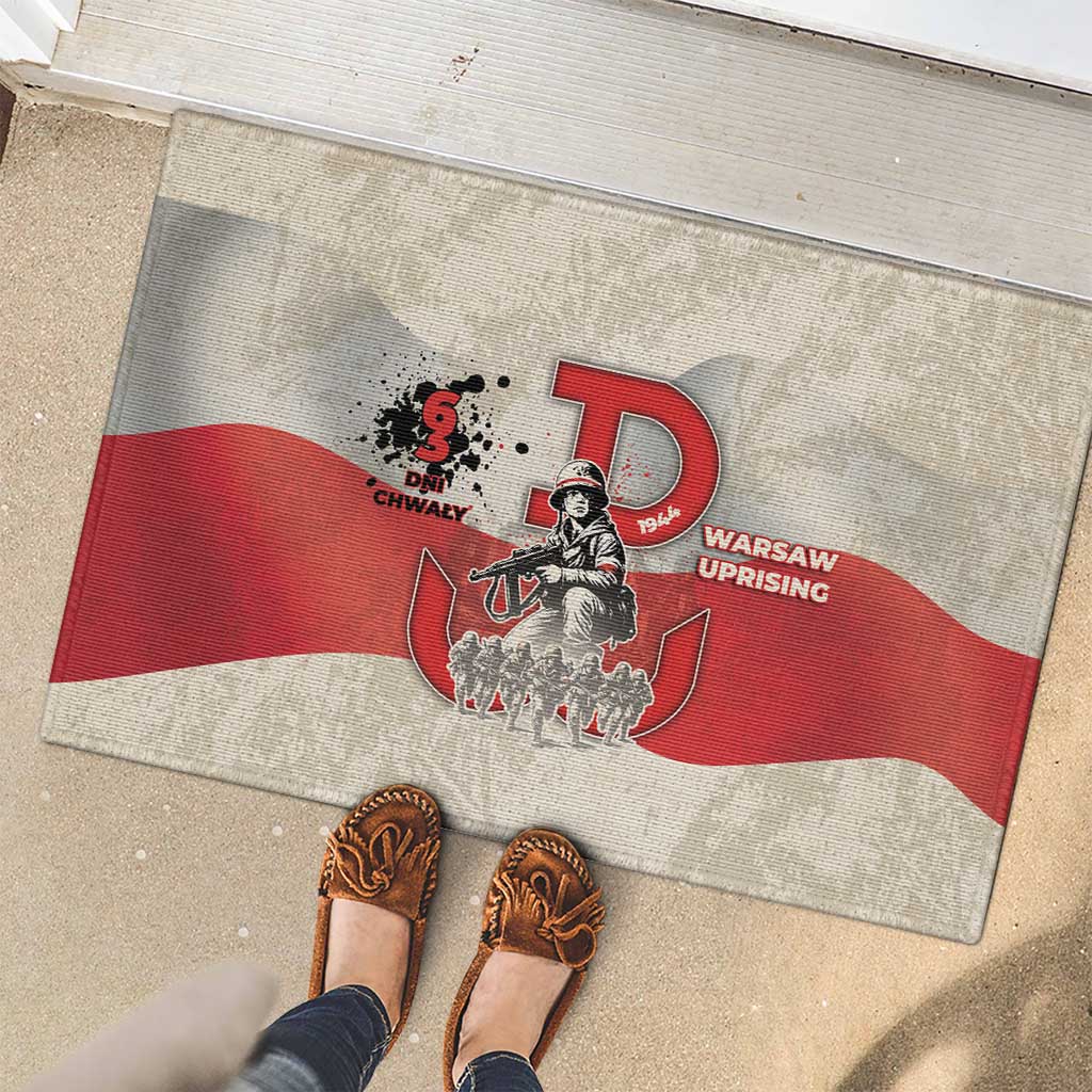 Polish Warsaw Uprising Rubber Doormat 63 Days Of Glory
