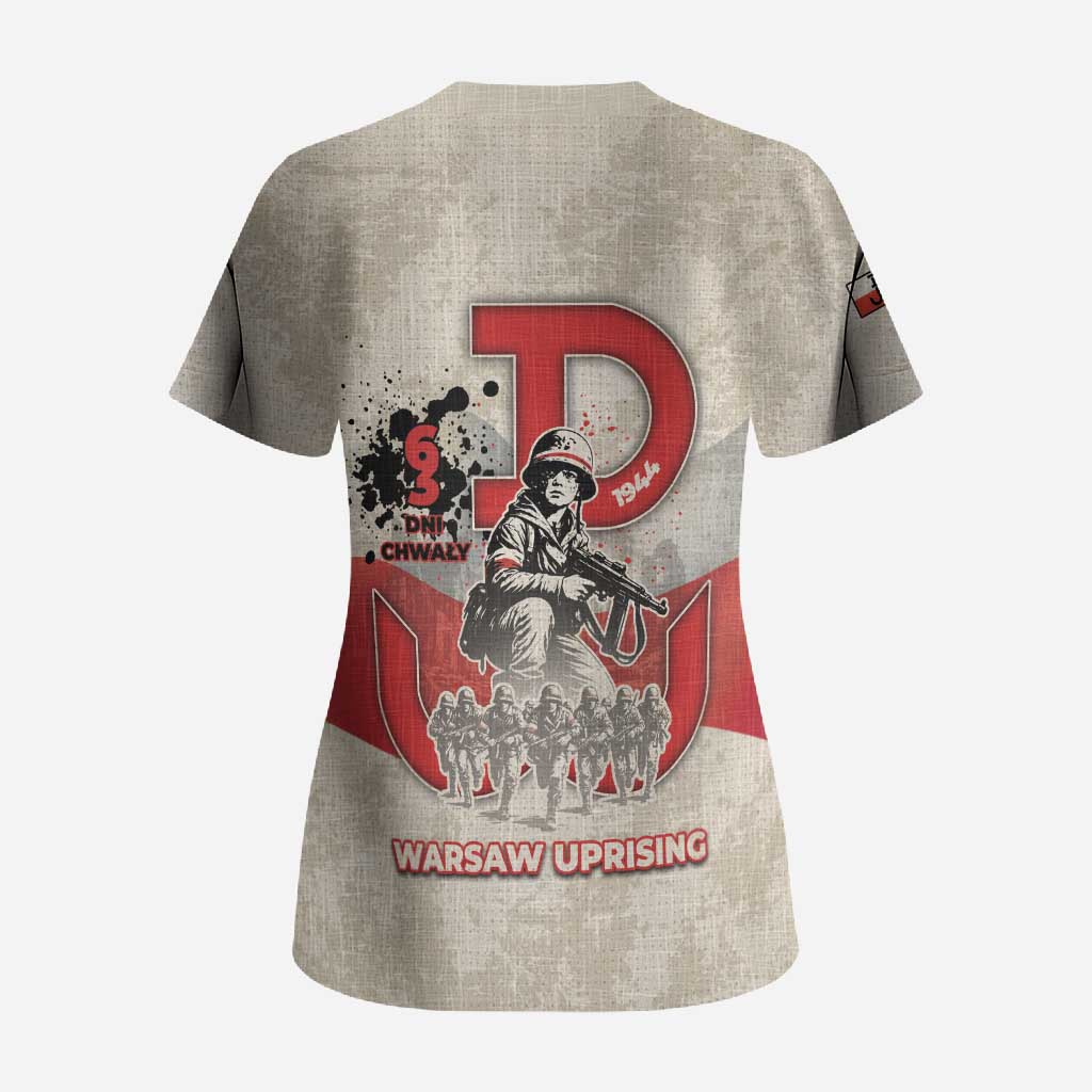 Polish Warsaw Uprising Scrub Top 63 Days Of Glory