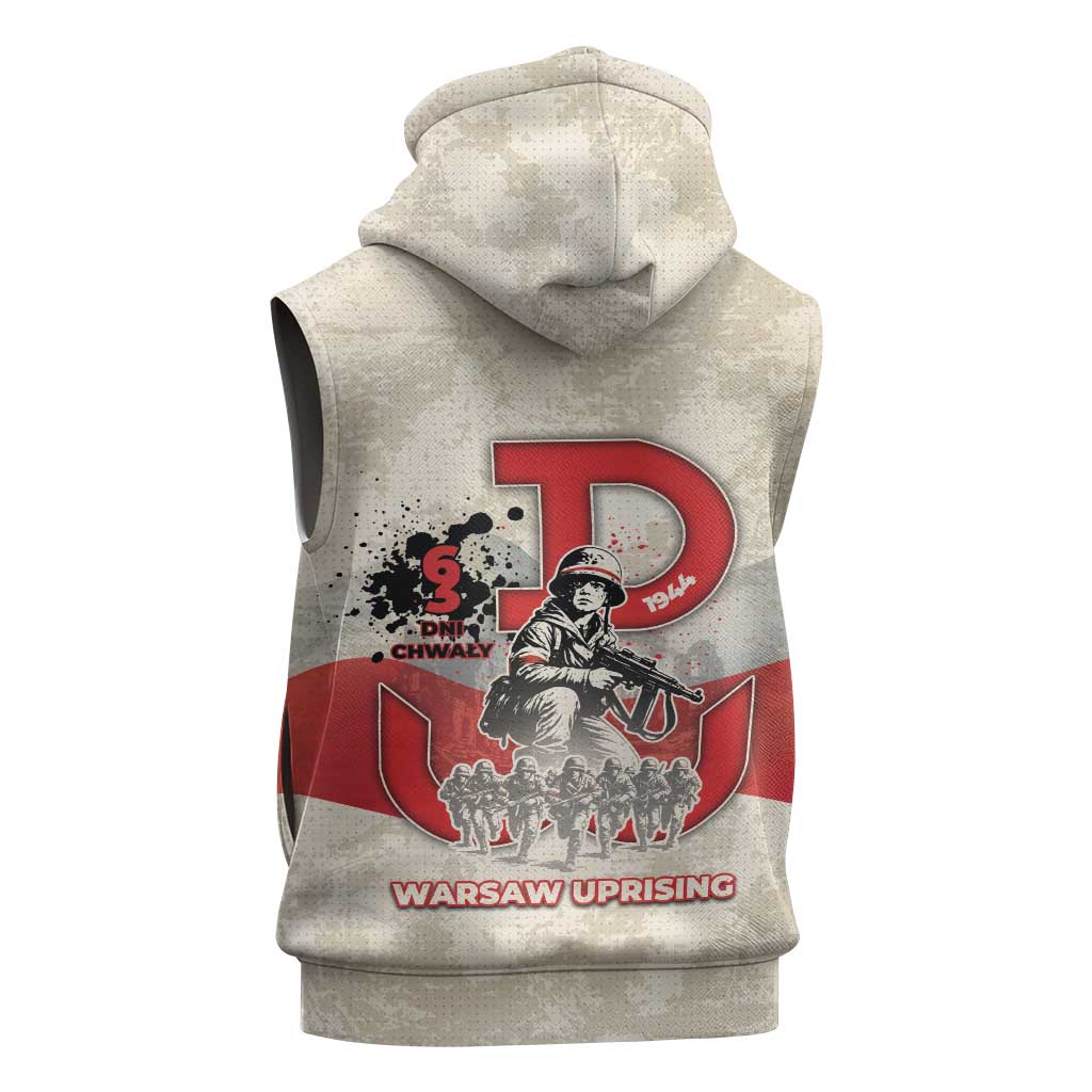 Polish Warsaw Uprising Sleeveless Hoodie 63 Days Of Glory