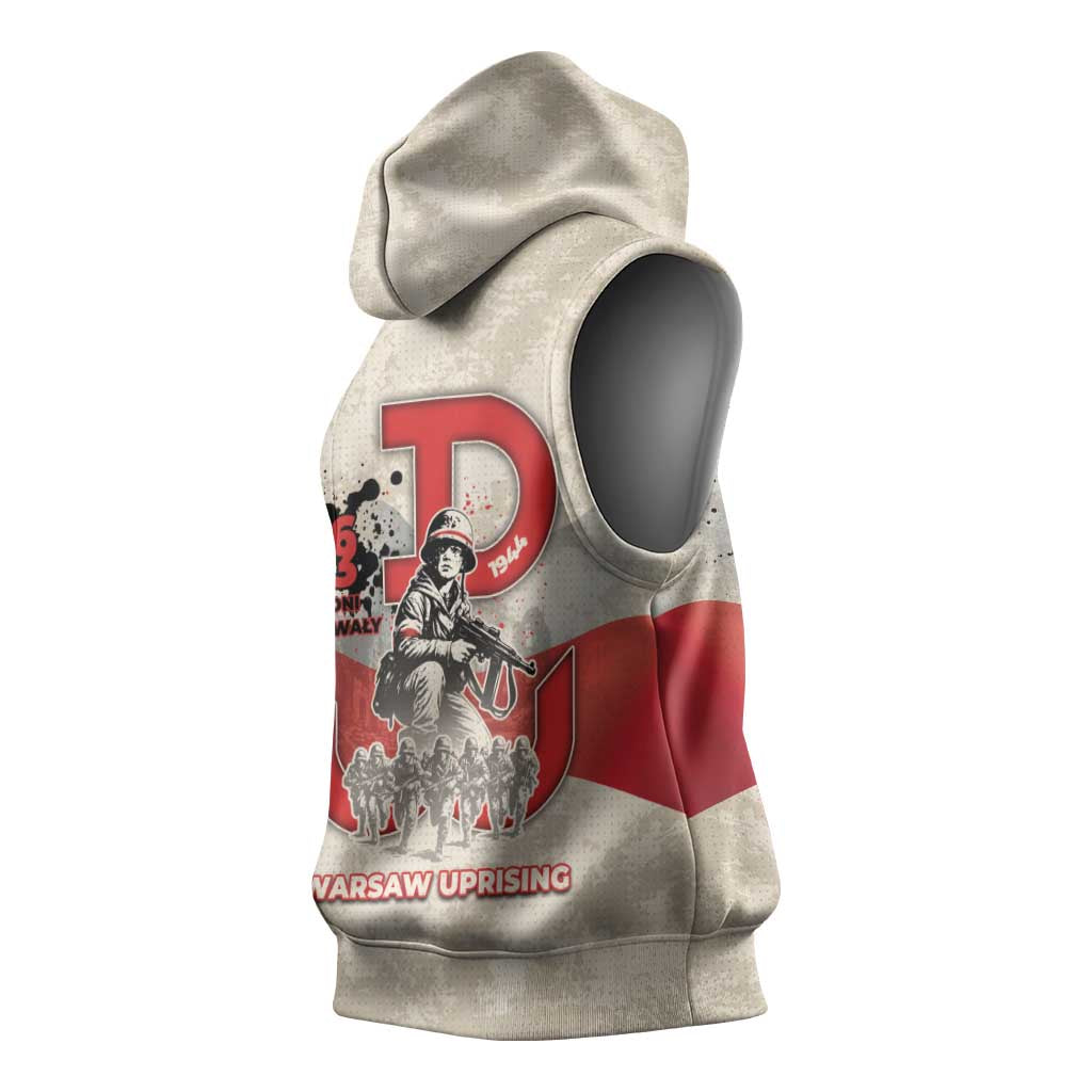 Polish Warsaw Uprising Sleeveless Hoodie 63 Days Of Glory