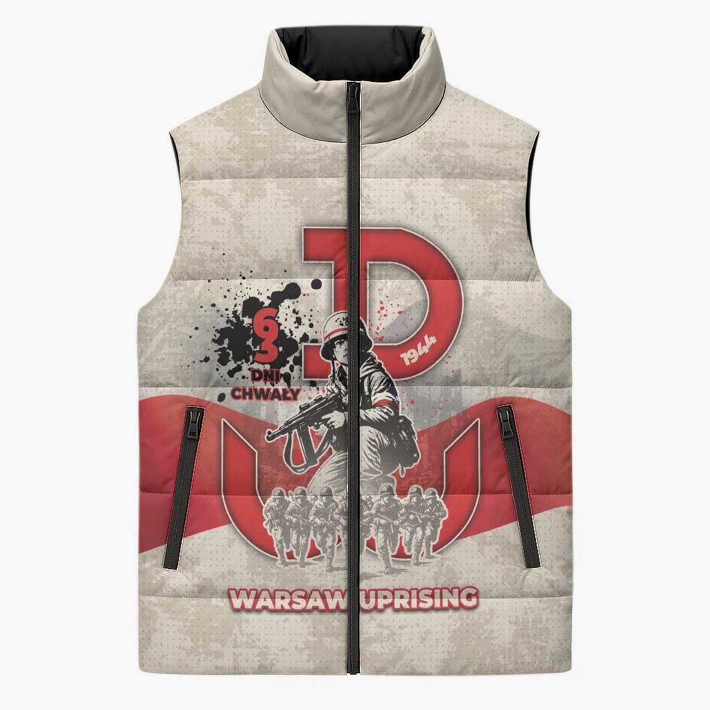 Polish Warsaw Uprising Sleeveless Puffer Jacket 63 Days Of Glory