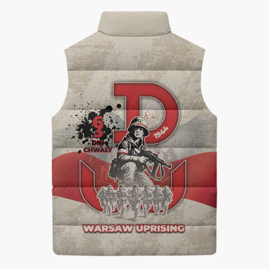 Polish Warsaw Uprising Sleeveless Puffer Jacket 63 Days Of Glory