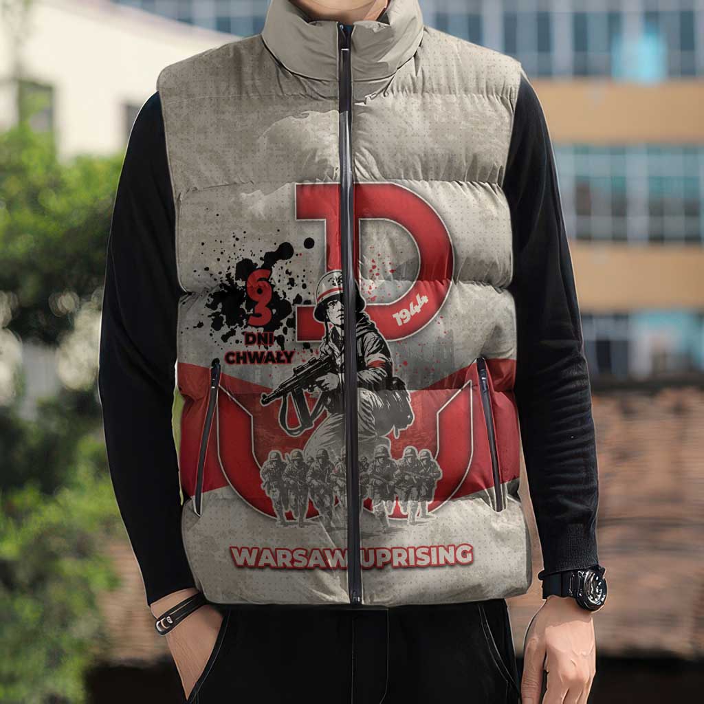 Polish Warsaw Uprising Sleeveless Puffer Jacket 63 Days Of Glory
