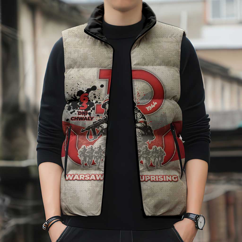Polish Warsaw Uprising Sleeveless Puffer Jacket 63 Days Of Glory