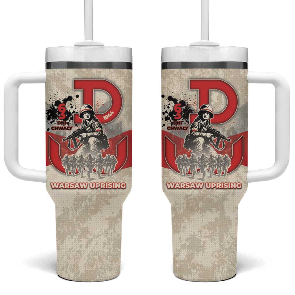 Polish Warsaw Uprising Tumbler With Handle 63 Days Of Glory